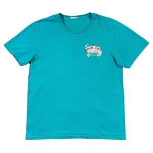 Ron Jon Surf Shop Cozumel T-Shirt Mens M Teal Tropical Parrot Back Graphic Y2K